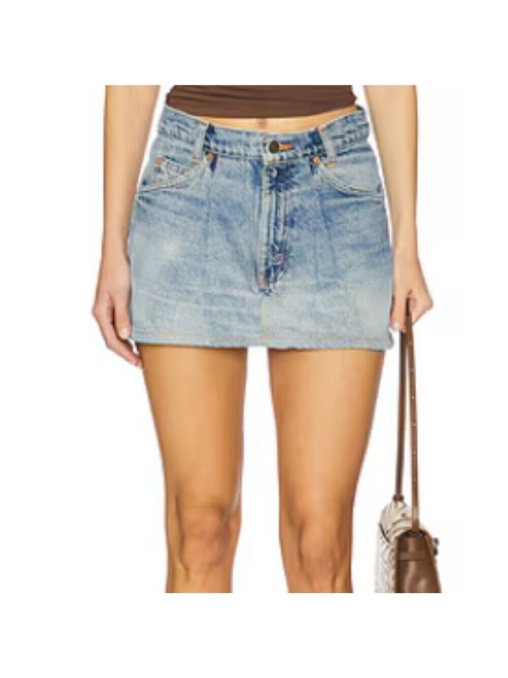 Frame Denim Le Mini Skirt Size 30 (10) Fray Edge in Ryde 100% Cotton Festival